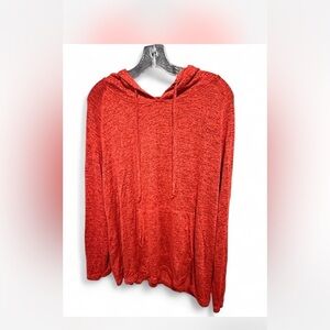 Db Sunday Vibrant Orange Knit thin hoodie Top